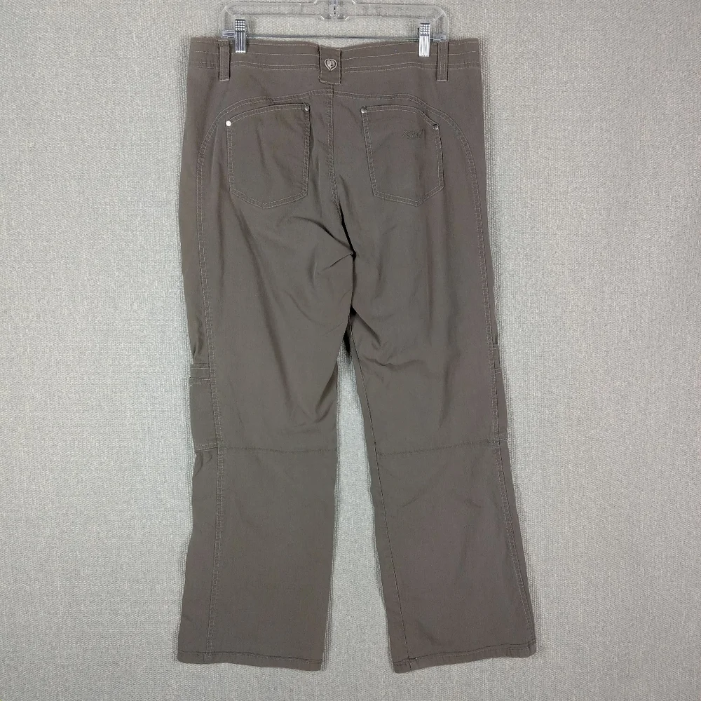 KÜHL Cargo Hiking Pants Womens Size 14 Regular Gray Taupe Outdoor Gorpcore